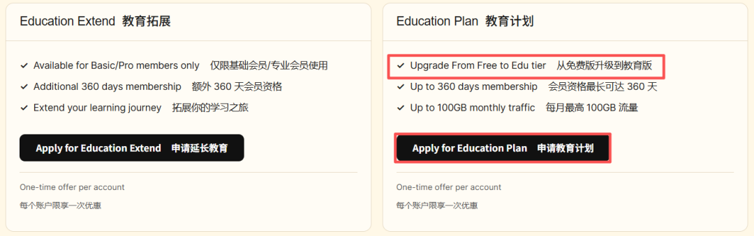 提交教育计划申请